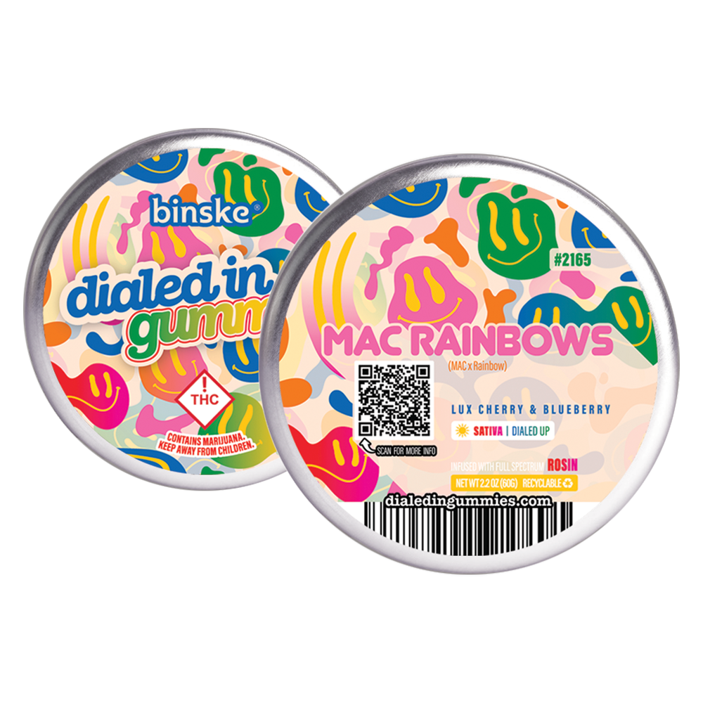 100mg - MAC Rainbow - Rosin Gummies (10pk) by Dialed In Gummies