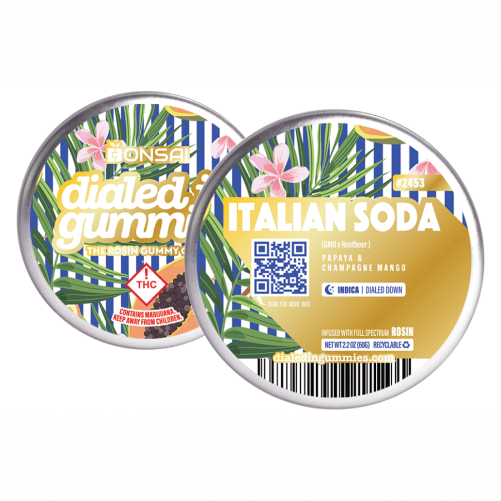 100mg - Italian Soda - Rosin Gummies (10pk) by Dialed In Gummies