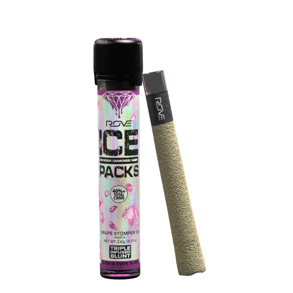 Grape Stomper OG - Infused Ice Pack Blunt (Rosin, Hash, and Diamonds) [2g] by ROVE