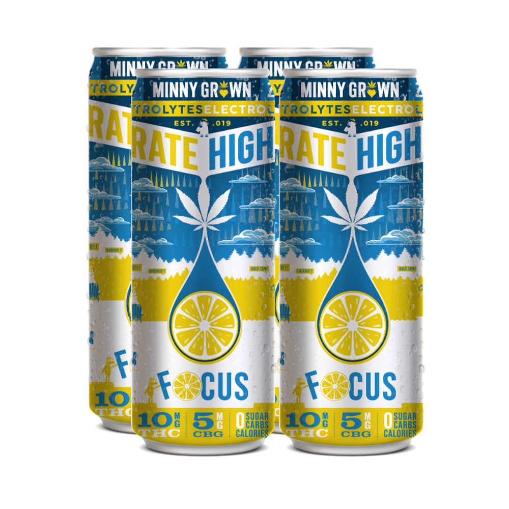 Highdrate Uplifting Lemon Squeeze (Focus) 2:1 [4pk] (40mg THC/20mg CBG) by Minny Grown