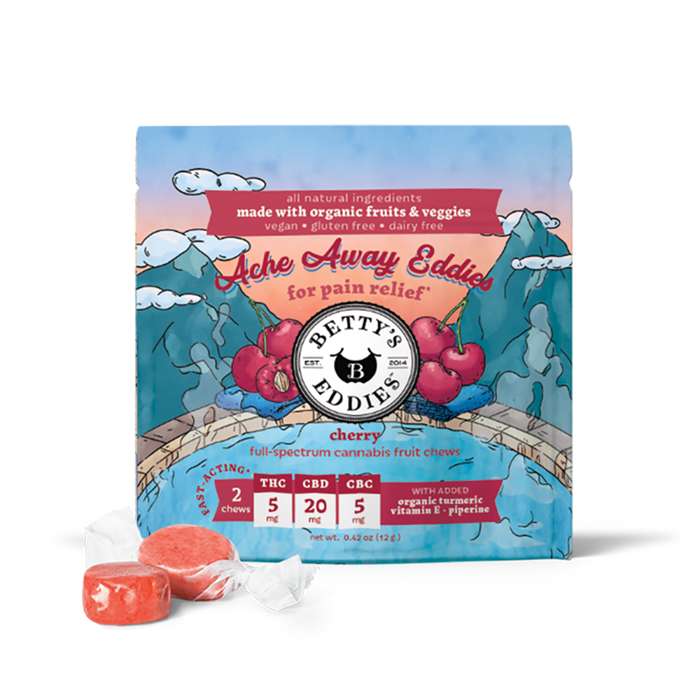 Achy Eddies - Cherry [2pk] (10mg THC/40mg CBD/10mg CBC) by Betty's Eddies