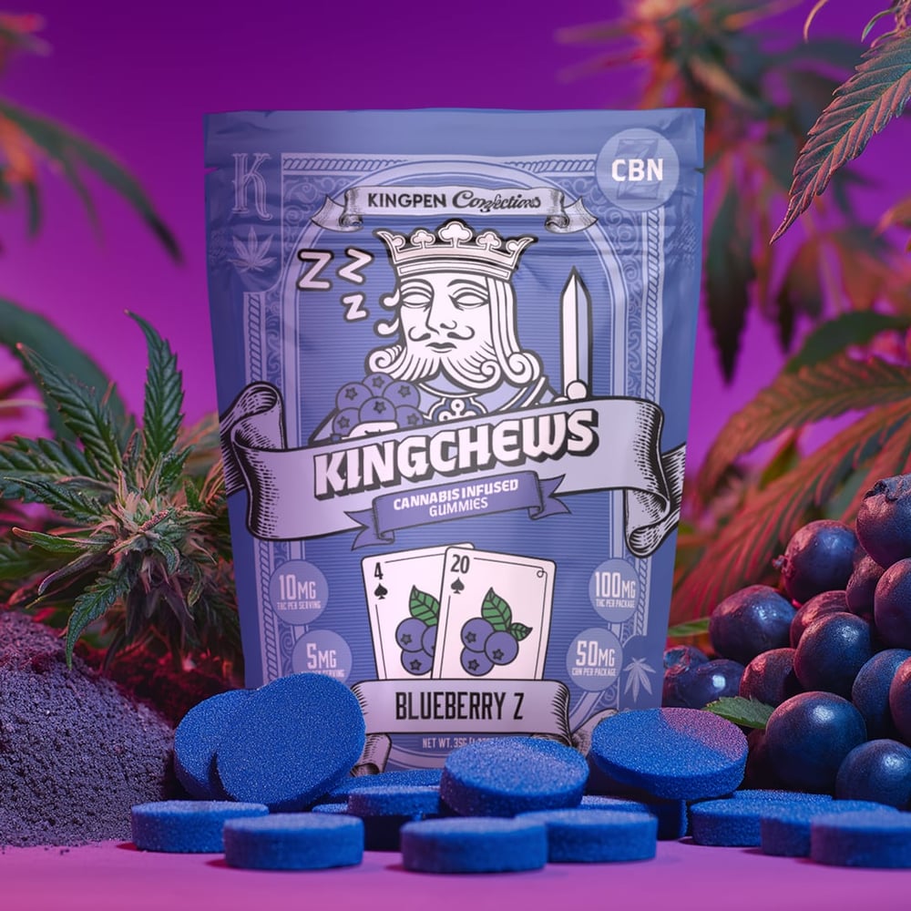 2:1 Blueberry Z [10pk] (100mg THC/50mg CBN) by KingChews