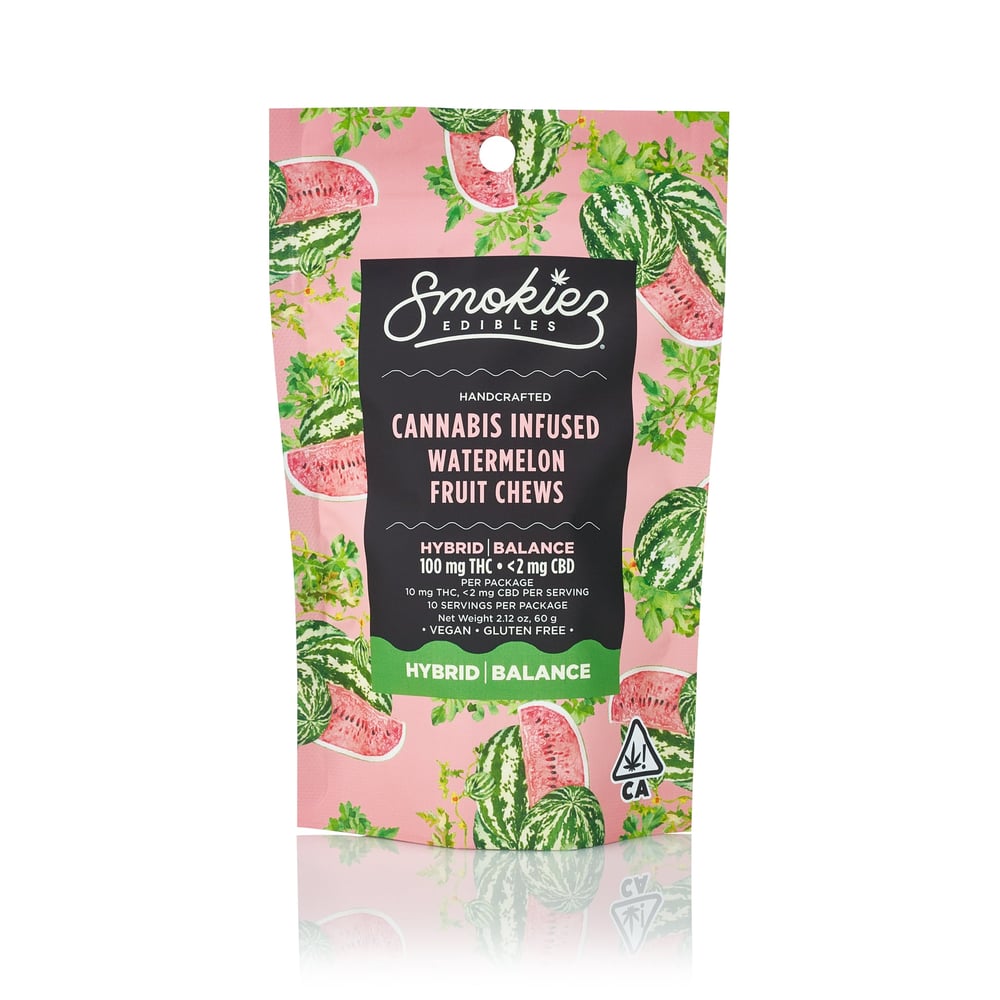 Watermelon - Hybrid [10pk] (100mg) by Smokiez in United States