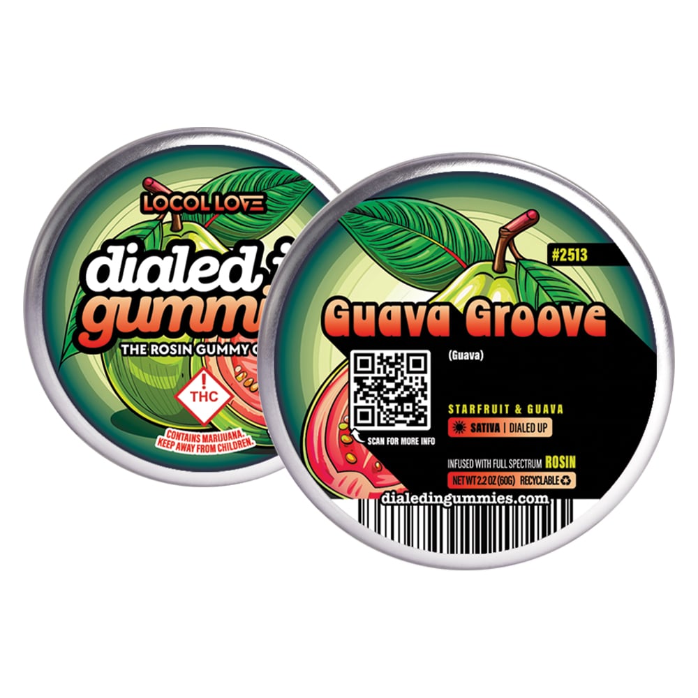 100mg - Guava Groove - Rosin Gummies (10pk) by Dialed In Gummies