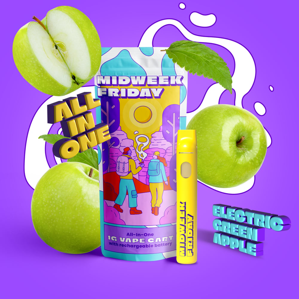 Electric Green Apple [1000mg] by Midweek Friday