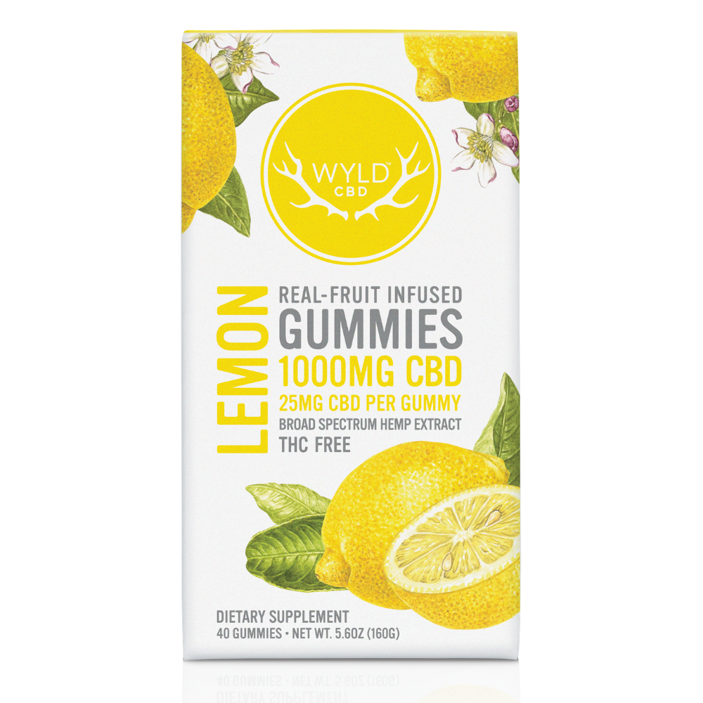 1000mg Lemon CBD Gummies | 40-pack by WYLD CBD