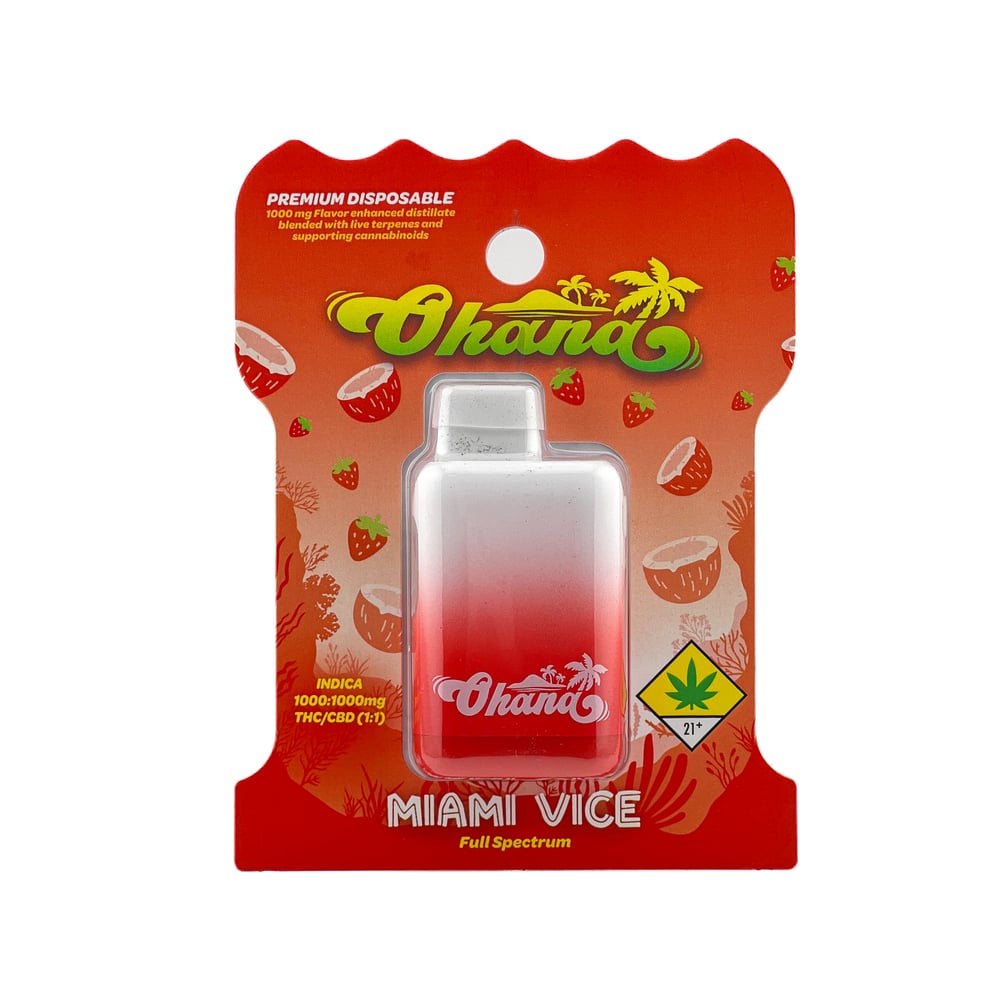 2 Gram 1:1 Miami Vice [1000mg CBD/1000mg THC] by Ohana