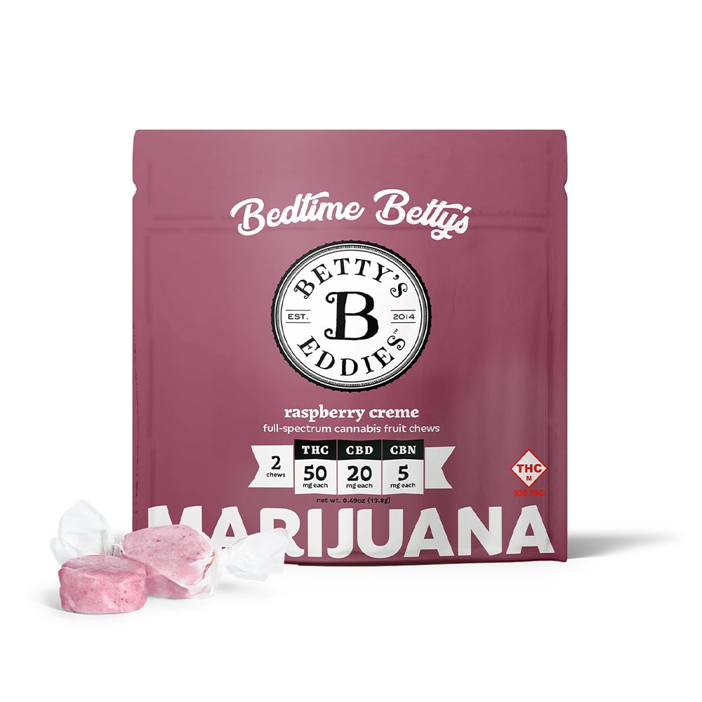 Bedtime Betty's - Raspberry Creme [2pk] (100mg THC/40mg CBD/10mg CBN) by Betty's Eddies