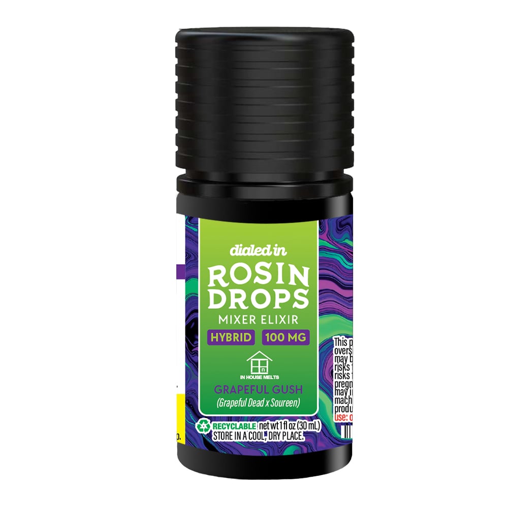 100mg - Grapeful Gush - Rosin Drops by Dialed In Gummies