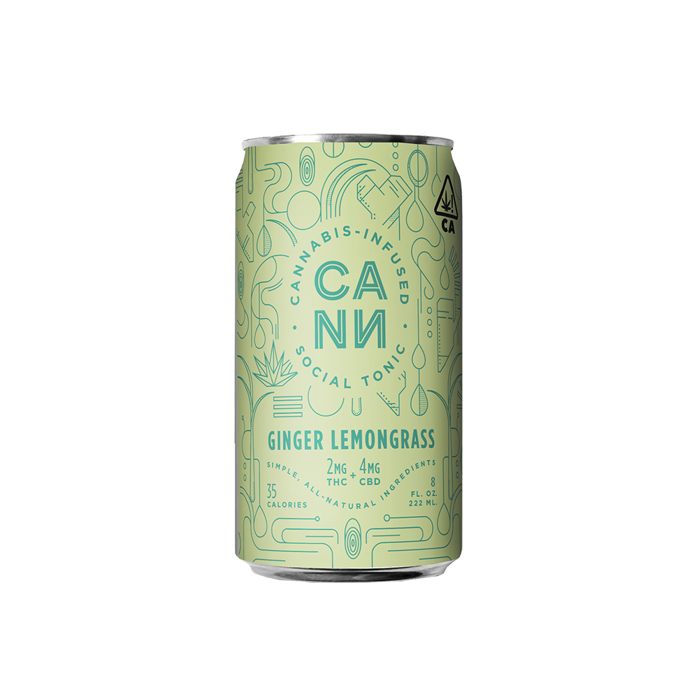 Ginger Lemongrass [4pk] (4mg CBD/2mg THC) by Cann