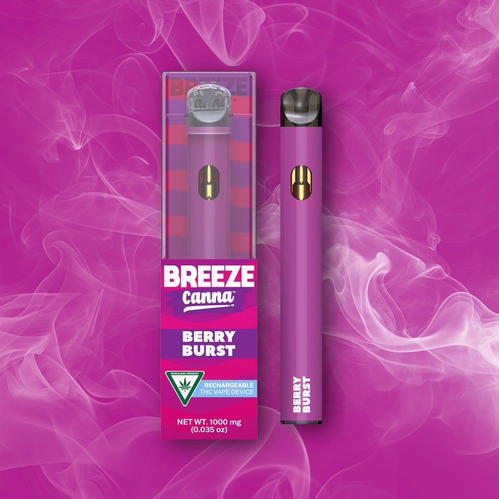 Berry Burst - Classic 1g PLUS Vape Device — BREEZE Canna by Breeze Canna in United States