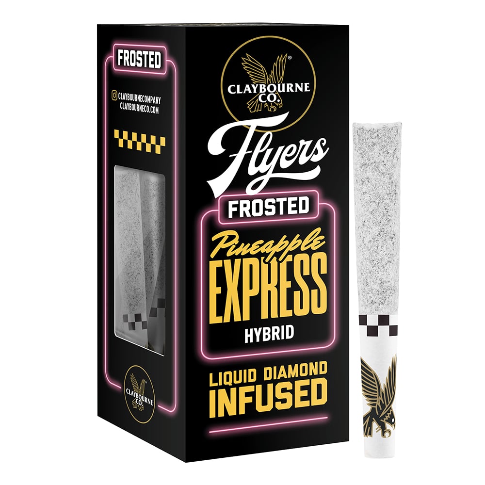 Pineapple Express (2.5g) - Diamond Frosted Flyers Pre-Rolls by Claybourne
