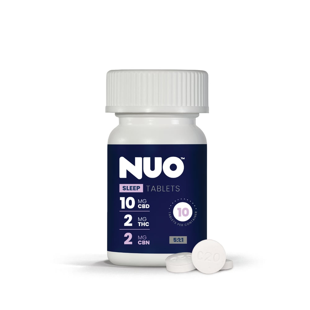 NUO | Tablet | Sleep 10:2:2 (100 mg CBD : 20 mg THC : 20 mg CBN) | 10 ct by Nuo