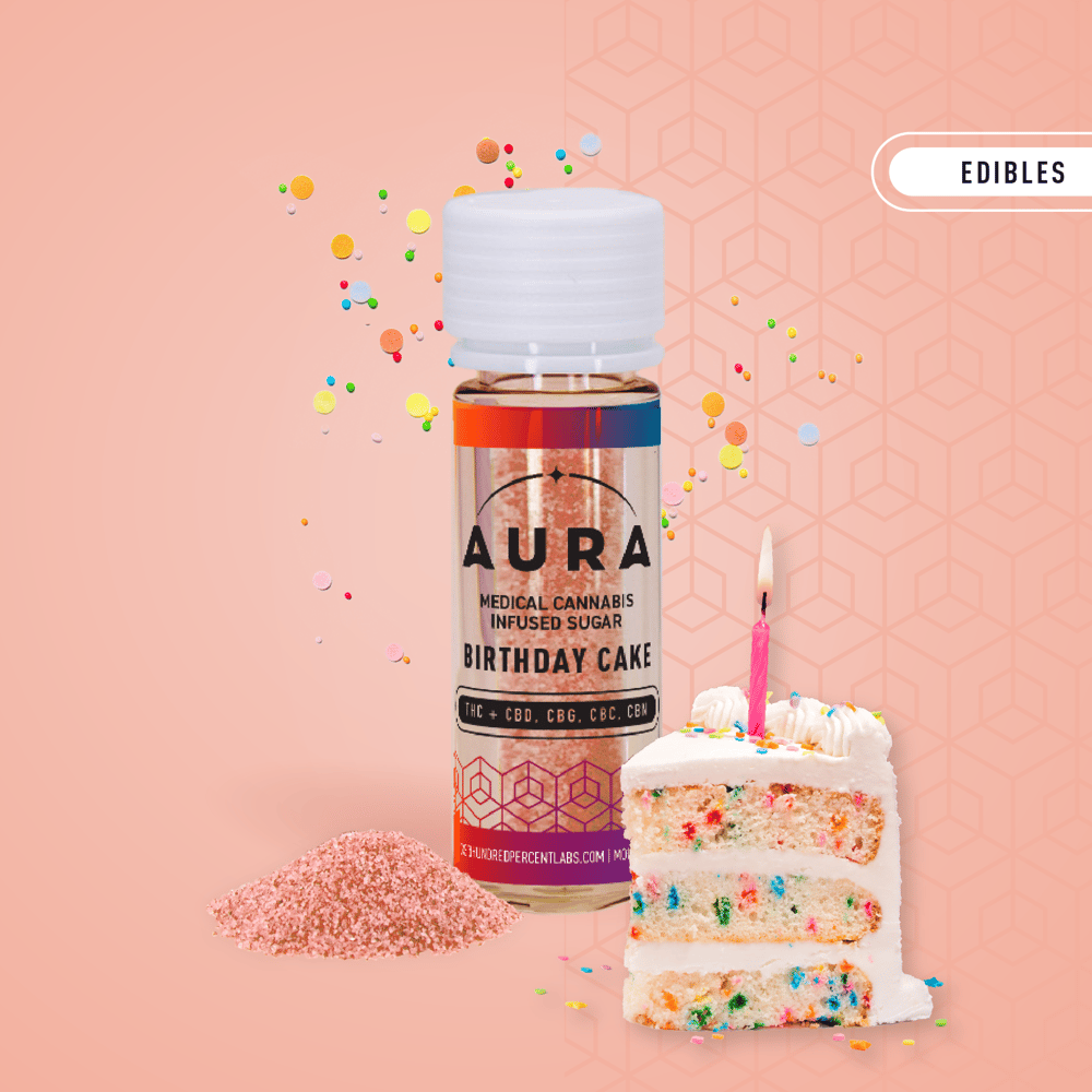 Birthday Cake Entourage (4THC:1CBC,CBD,CBG,CBN) Infused Sugar by Aura