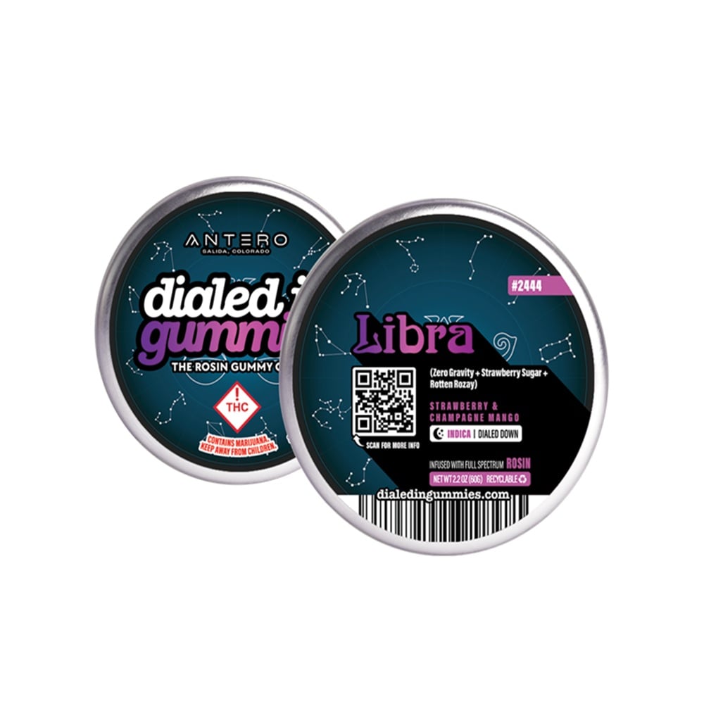 100mg - Libra #2444 - Rosin Gummies (10pk) by Dialed In Gummies