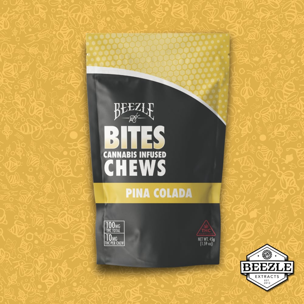 1:1 Blue Razz [10pk] (100mg THC / 100mg CBN ) - edible by Beezle Bites
