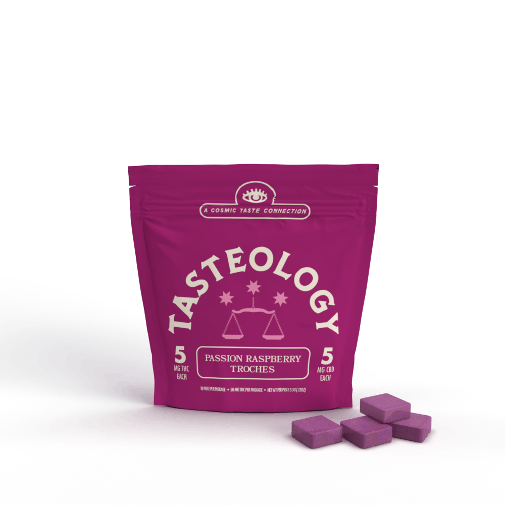 Passion Raspberry 5mg THC | 5mg CBD | 10pk (50mg) by Tasteology