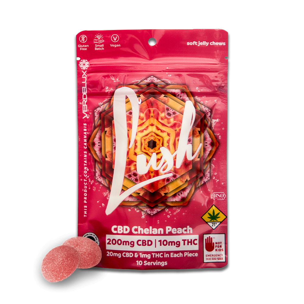 PROMO - Verdelux - Gummy Lush Chelan Peach 20:1 - 10pk 200mg CBD | 10mg THC by PROMO