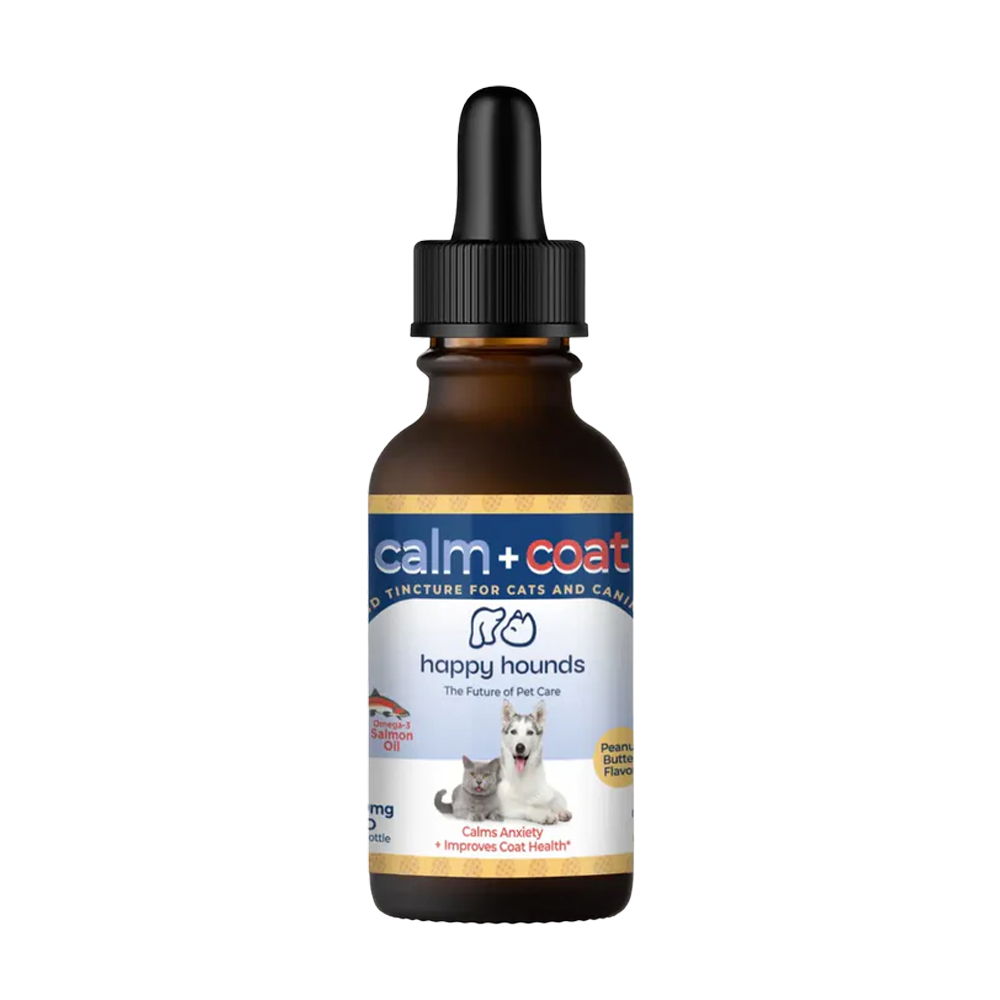 Calm + Coat - Peanut Butter w/ Salmon Oil (250mg CBD) by Happy Hounds