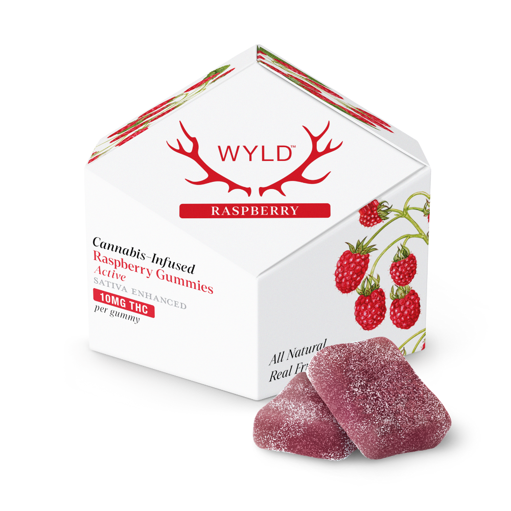 Raspberry Sativa Enhanced Gummies | 100mg by WYLD