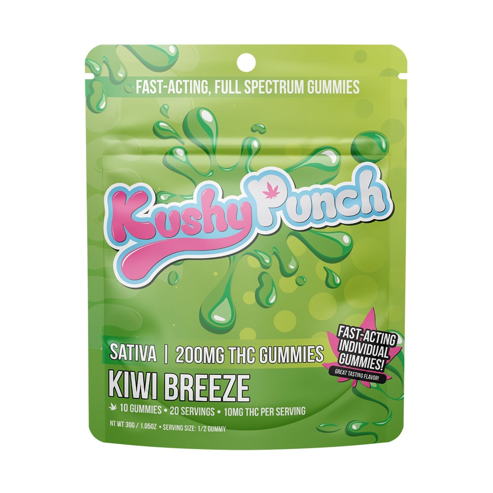 Kiwi Breeze - Sativa [10pk] (200mg) by Kushy Punch