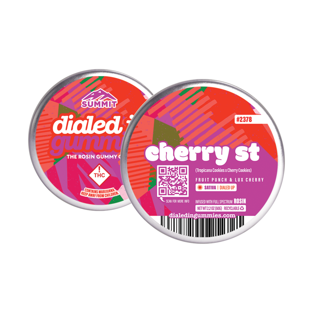 100mg - Cherry St #2378 - Rosin Gummies (10pk) by Dialed In Gummies