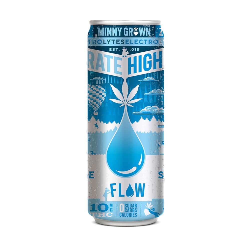 Highdrate Pure Sky Blue Water (Flow) [12oz] (10mg THC) by Minny Grown