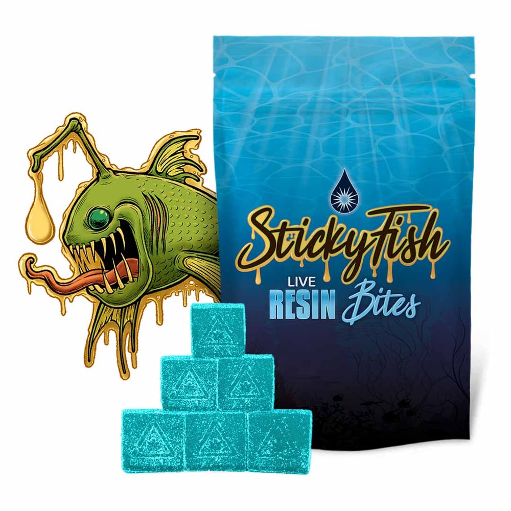 Unflavored Sticky Fish Live Resin Bites [20pk] (100mg) by Sticky Fish