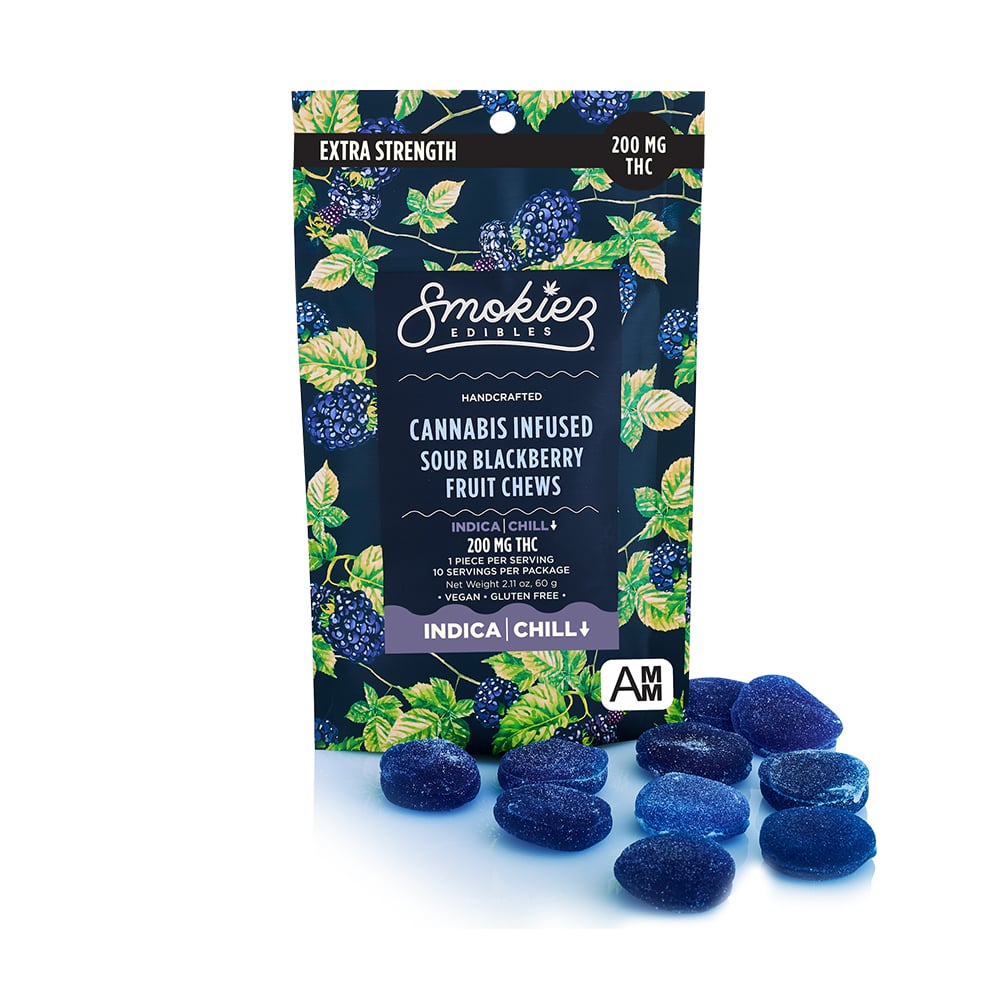 Sour Blackberry - Indica [10pk] (200mg) by Smokiez in United States
