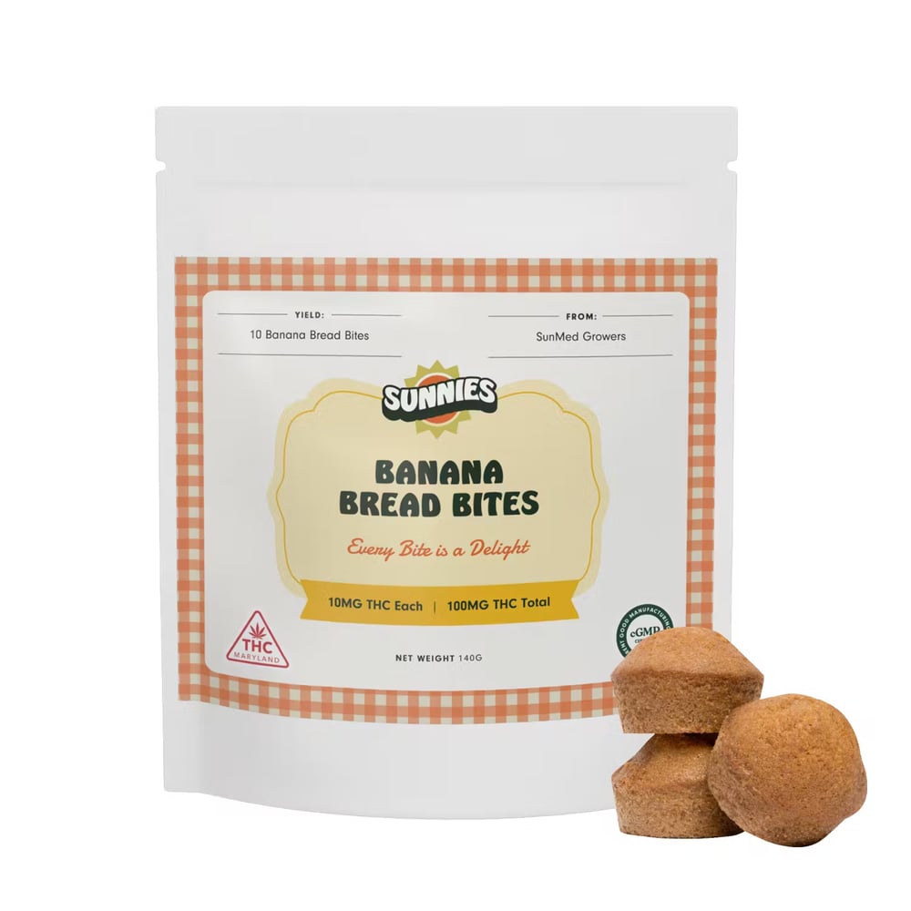 Banana Bread Bites [10pk] (100mg) by Sunnies