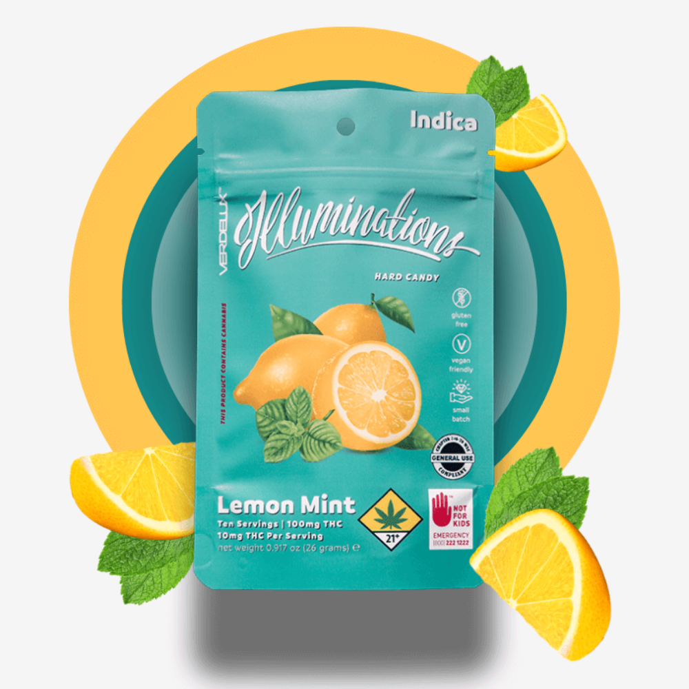 Hard Candy Illuminations Lemon Mint Edibles - 10pk 100mg THC by Verdelux