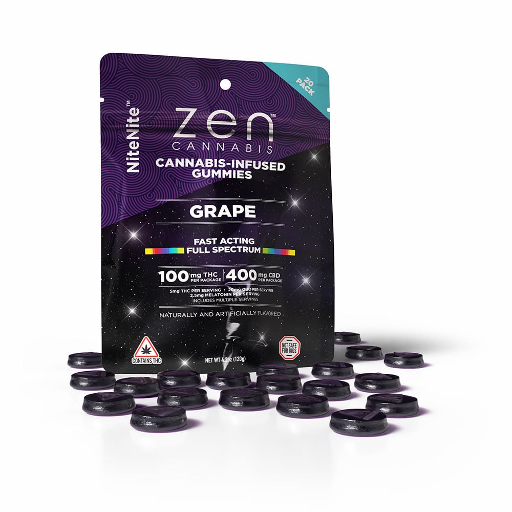 Grape NiteNite [20pk] (400mg CBD/100mg THC) by Zen Cannabis