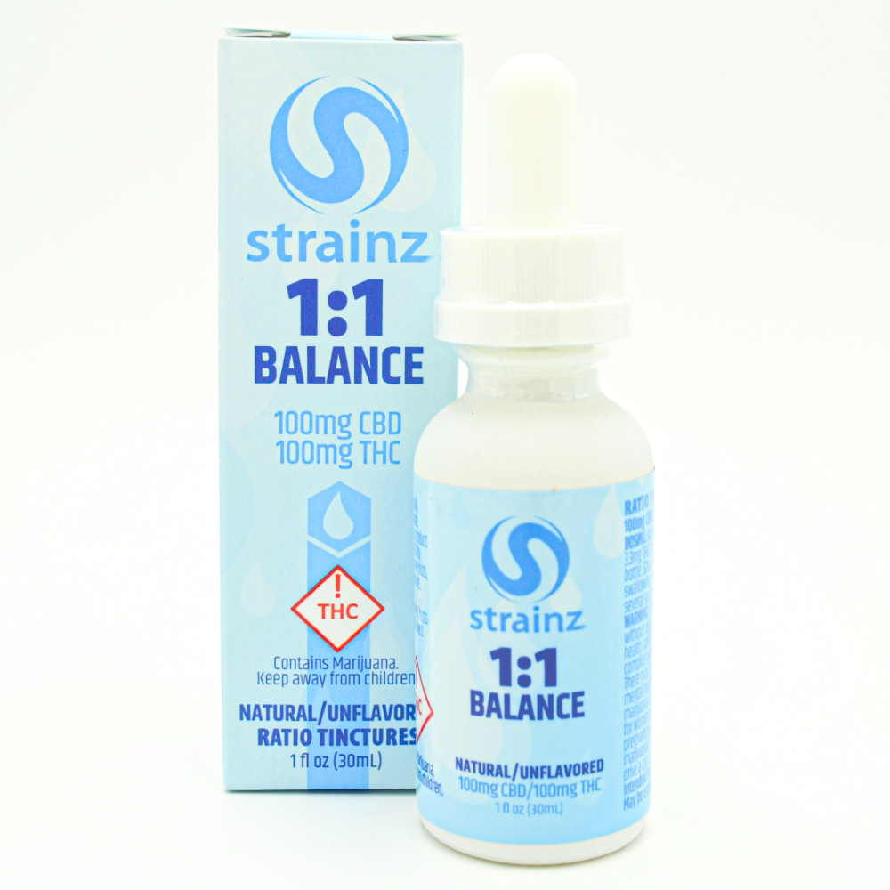 1:1 Balance - Natural [30ml] (100mg CBD/100mg THC) by Strainz