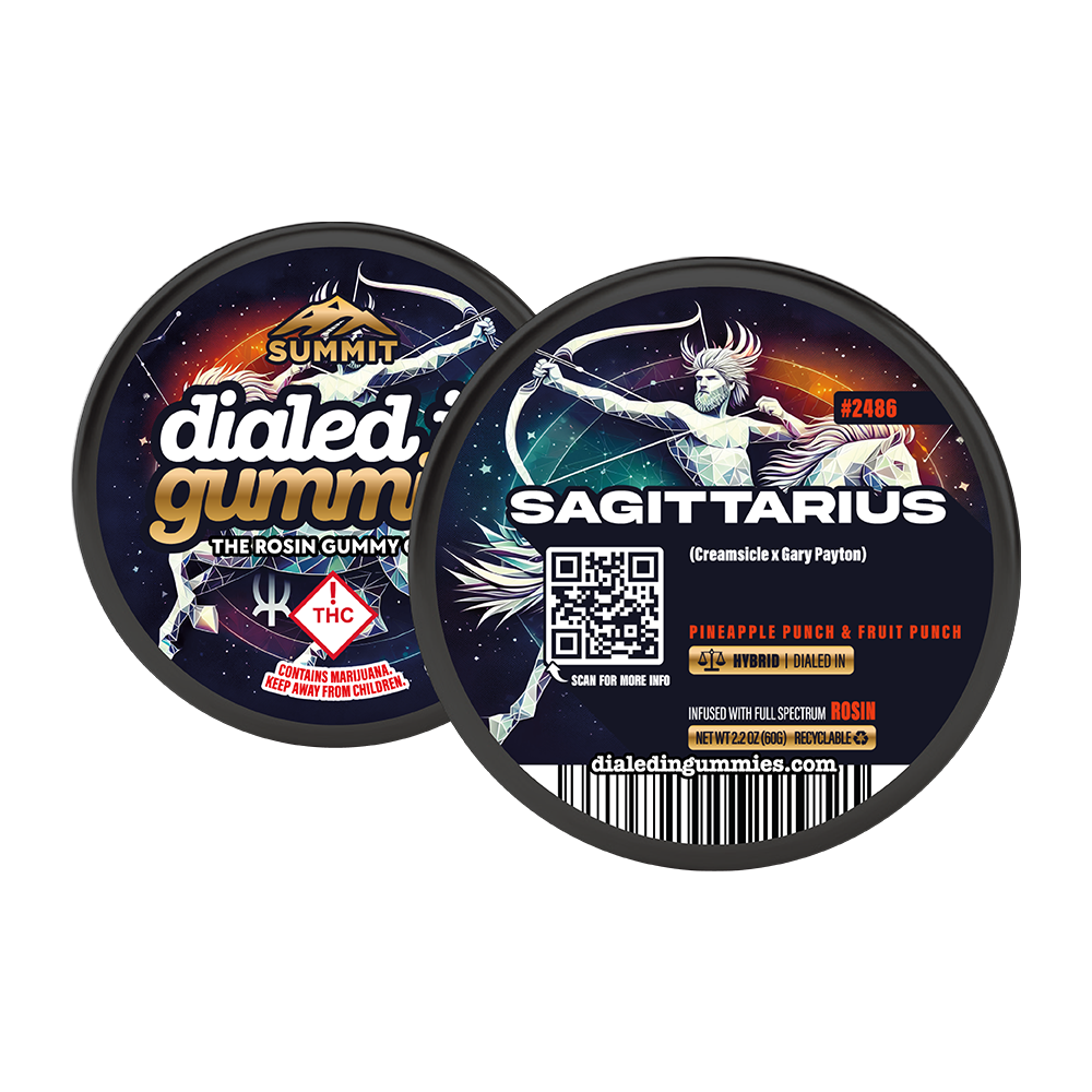 100mg - Sagittarius #2486 - Rosin Gummies (10pk) by Dialed In Gummies
