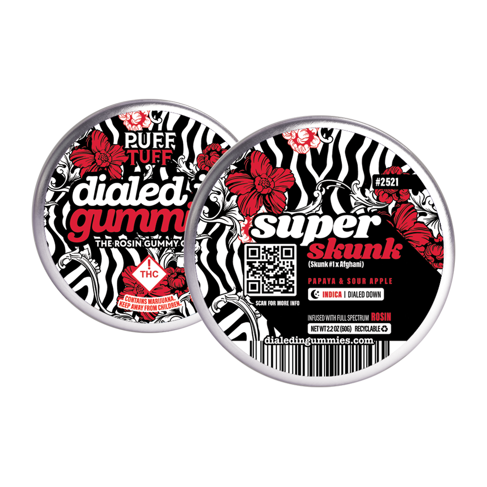 100mg - Super Skunk #2521 - Rosin Gummies (10pk) by Dialed In Gummies