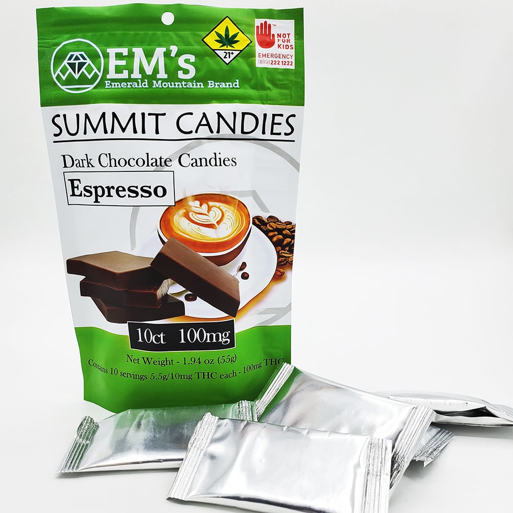 Dark Chocolate - Espresso [10pk] (100mg) by Emerald Mountain
