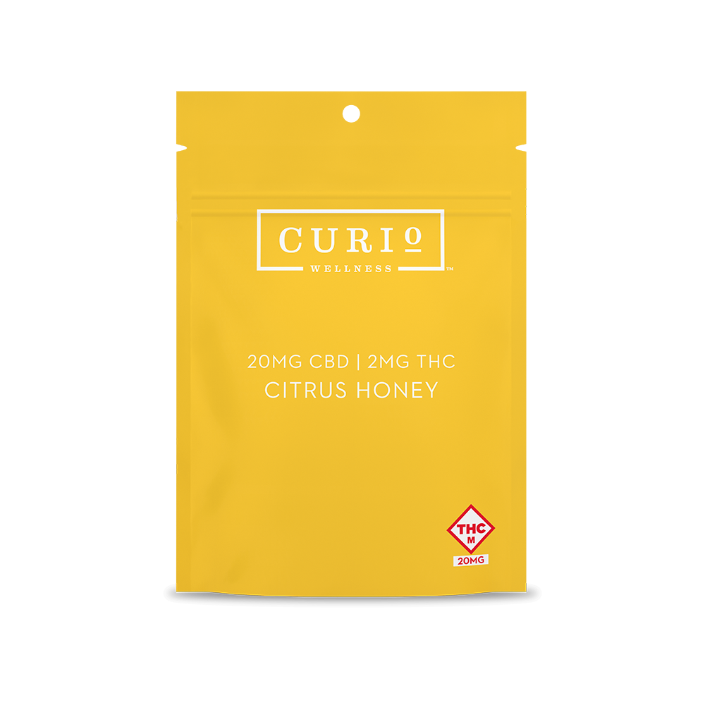 Good Day Citrus Honey Chews [10pk] (200mg CBD/20mg THC) by Curio Wellness