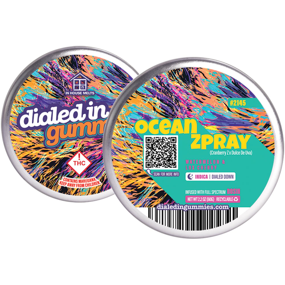 100mg - Ocean Spray #2214 - Rosin Gummies (10pk) by Dialed In Gummies