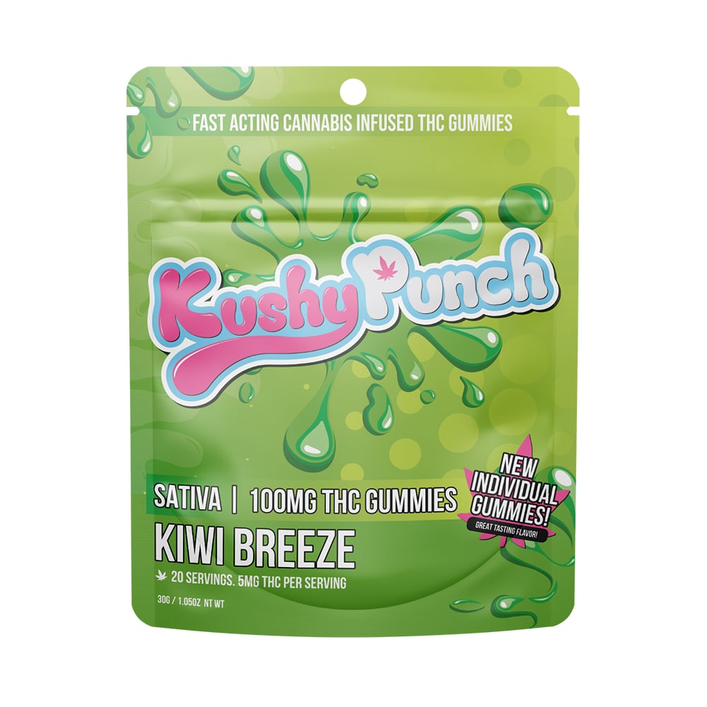 Kiwi Breeze - Sativa [20pk] (100mg) by Kushy Punch
