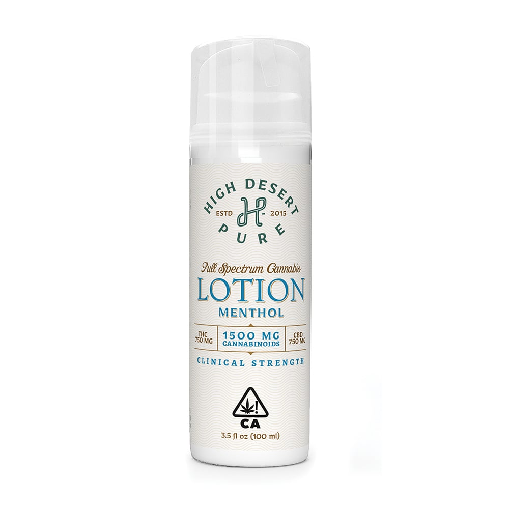 1:1 Menthol Lotion [3.5 fl oz] (750mg THC/750mg CBD) by High Desert Pure