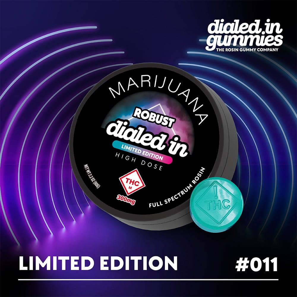 100mg - Raspberry Parfait #011 - Rosin Gummies (10pk) by Dialed In Gummies