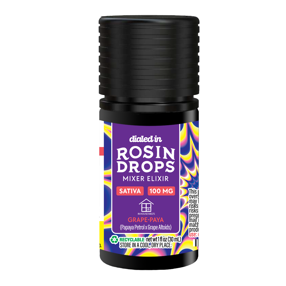 100mg - Grape-Paya - Rosin Drops by Dialed In Gummies