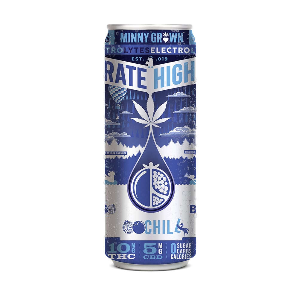 Highdrate BlueBeary Breeze Pombom (Chill) 2:1 [12oz] (10mg THC/5mg CBD) by Minny Grown
