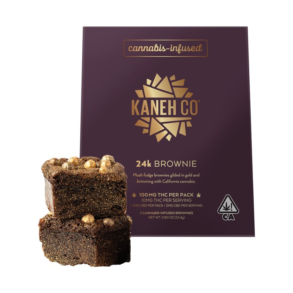 24 Karat Brownie [2pcs] (100mg THC) by Kaneh Co