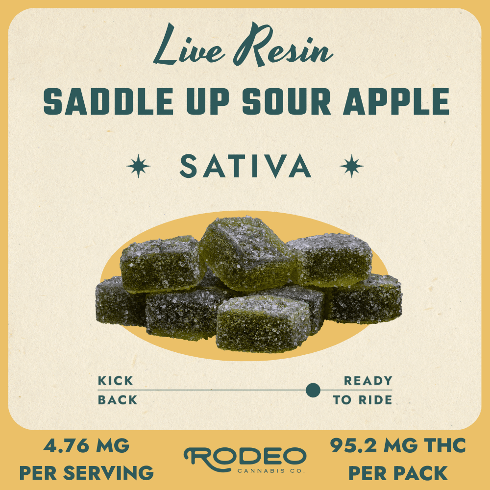 Rodeo Live Resin Saddle Up Sour Apple (S) Gummies (C0070000358) by Rodeo Cannabis