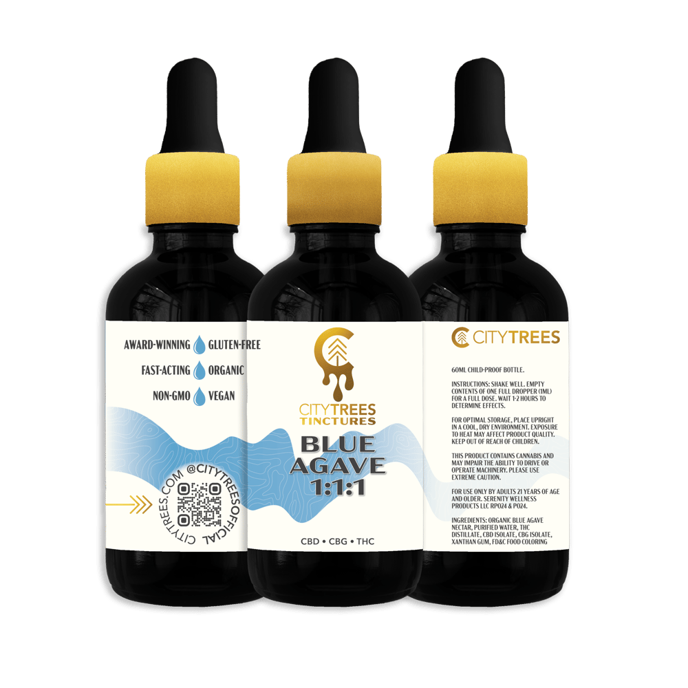 1:1:1 Blue Agave [60ml] (250mg CBG/250mg CBD/250mg THC) by City Trees