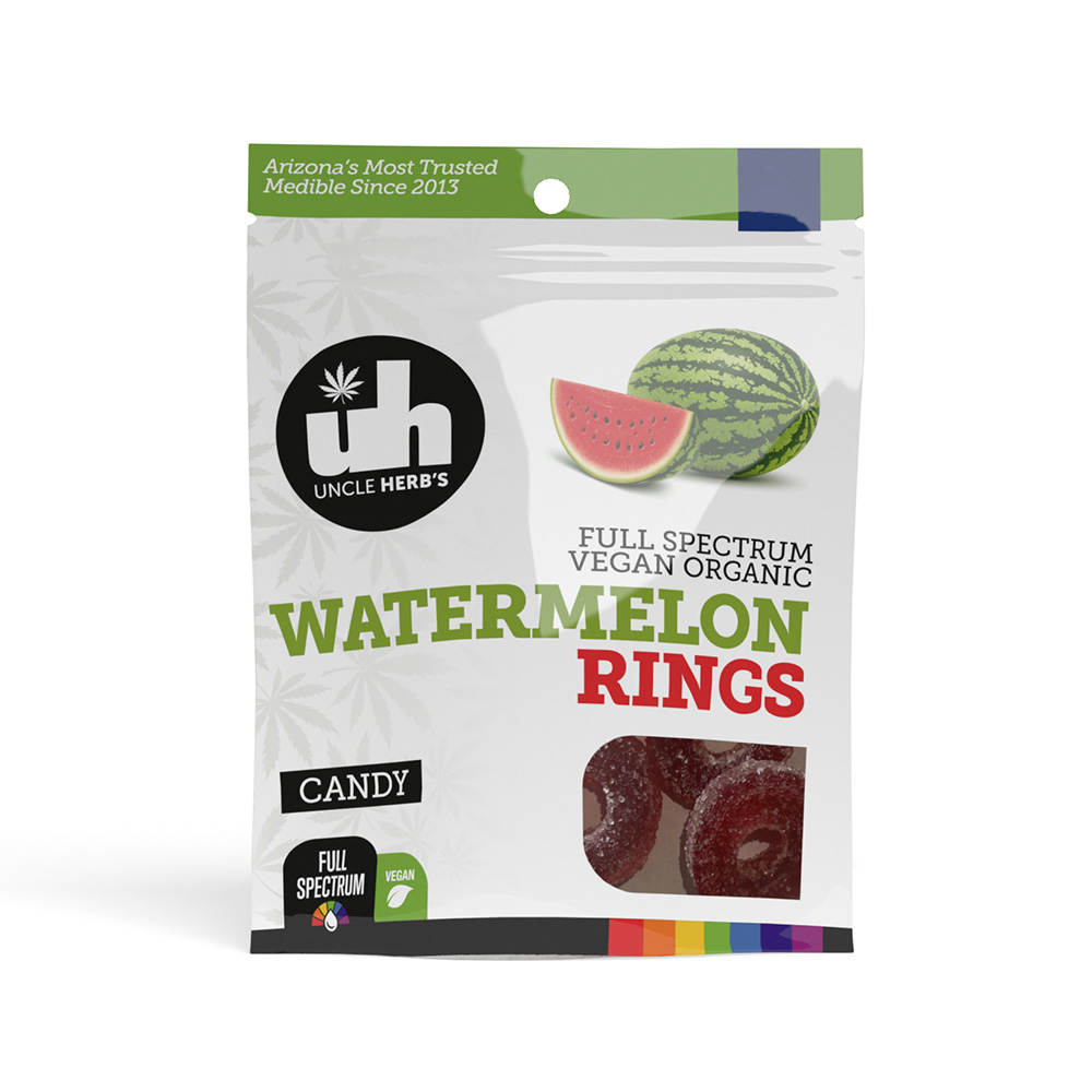 1:1 Watermelon Rings (100mg CBD/100mg THC) by Uncle Herb's