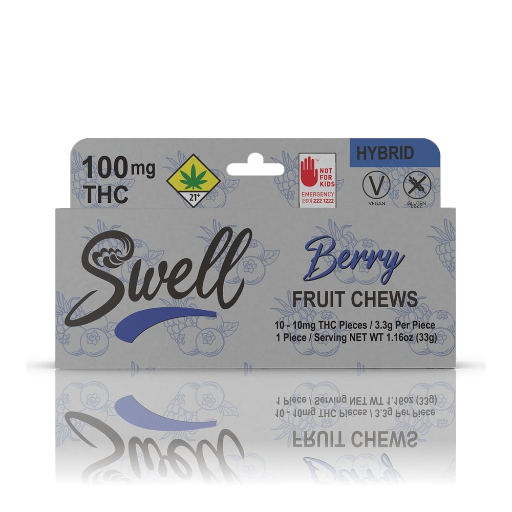 Berry Hybrid Fruit Chews [10pk] (100mg) by Swell
