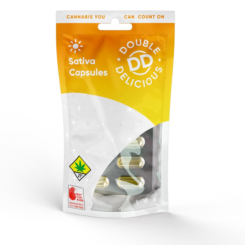 Sativa Rosin Capsules [10pk] (100mg) by Double Delicious