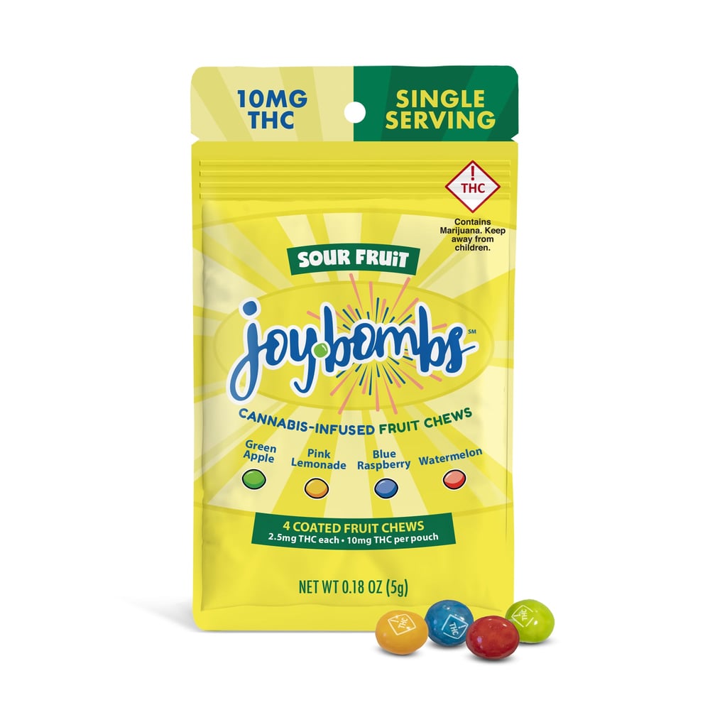 Joy Bombs Sour Fruit - 10mg THC (4pk / 2.5mg THC ea) by Joy Bombs by Joyibles